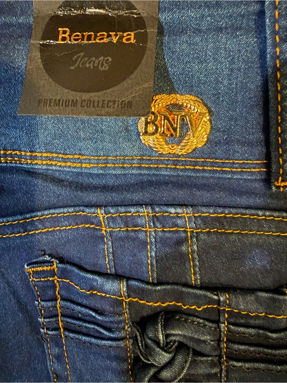 Benava High-Rise Butt-Lift Jeans, 3-Button Tummy Control Stretch Denim Capris - Picture 6 of 9